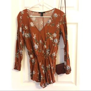 Forever 21 floral romper
